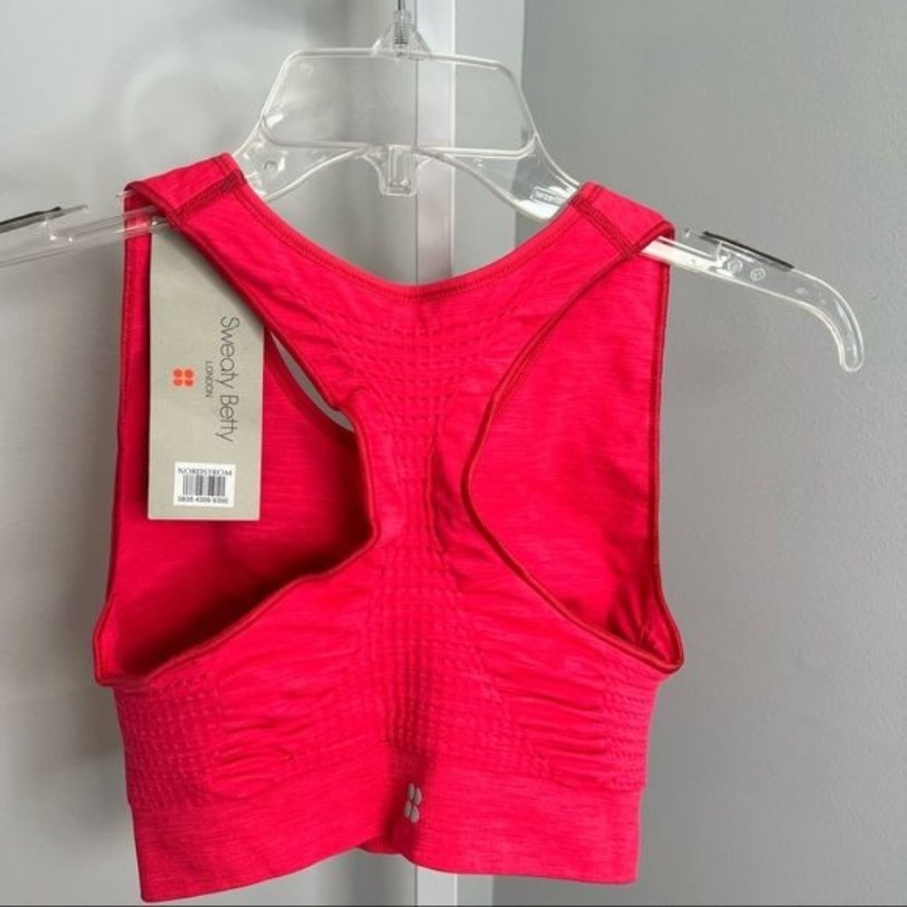 Sweaty Betty Stamina Sports Bra Size Medium Orange Red - Picture 15 of 16